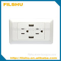 American standard USB wall socket 125V 15A USB output 5V2A